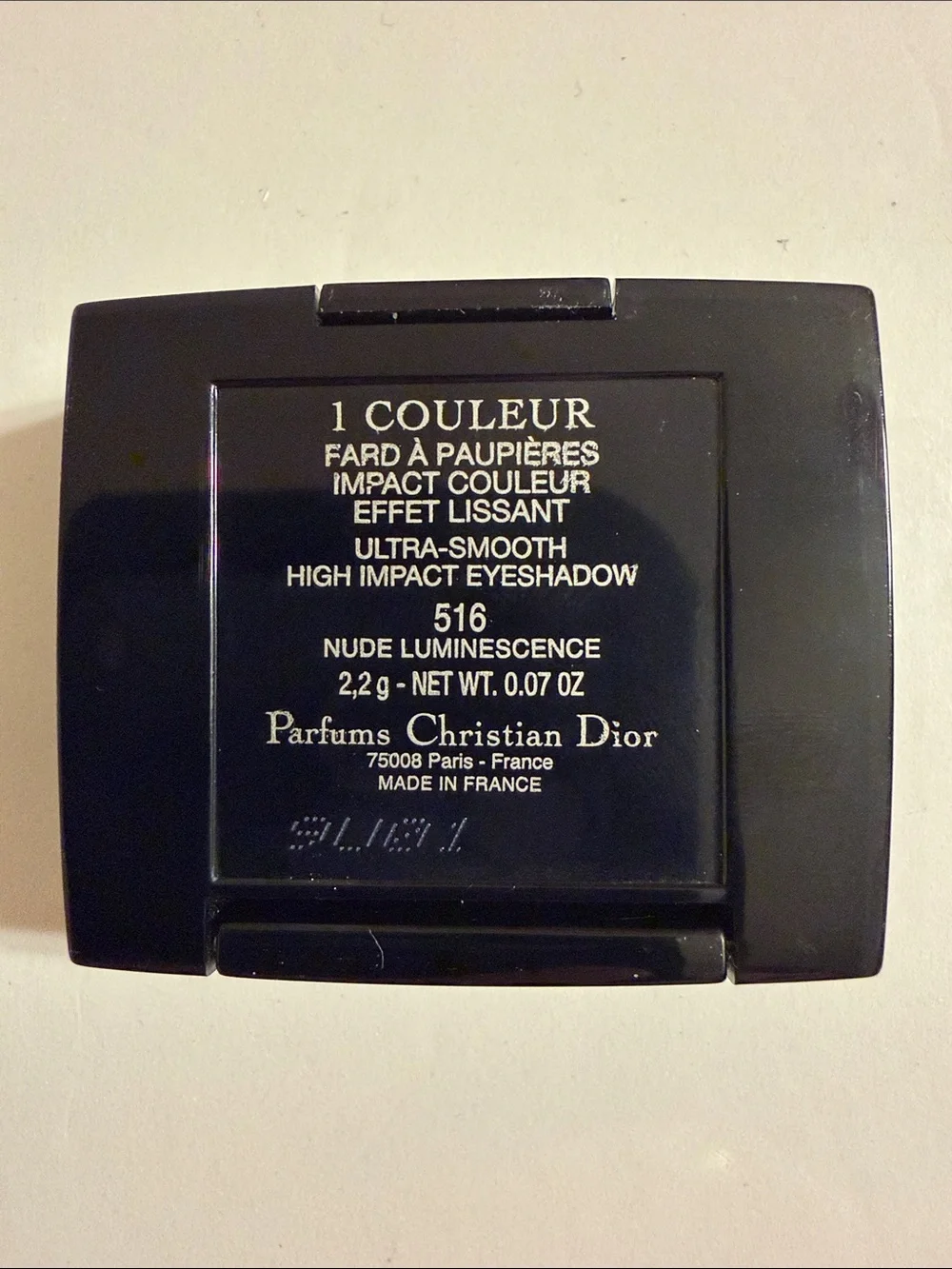 Dior Single Eyeshadow in Soft Champagne 516 Nude Luminescence Shimmer 2.2g
